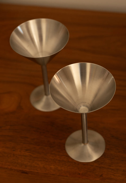 Two champagne coupes